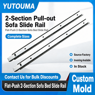  Sofa Bed 46mm Wide 2 Section Sofa Slide Rail Heavy Duty 2 0mm Thickness Push Pull for Motion