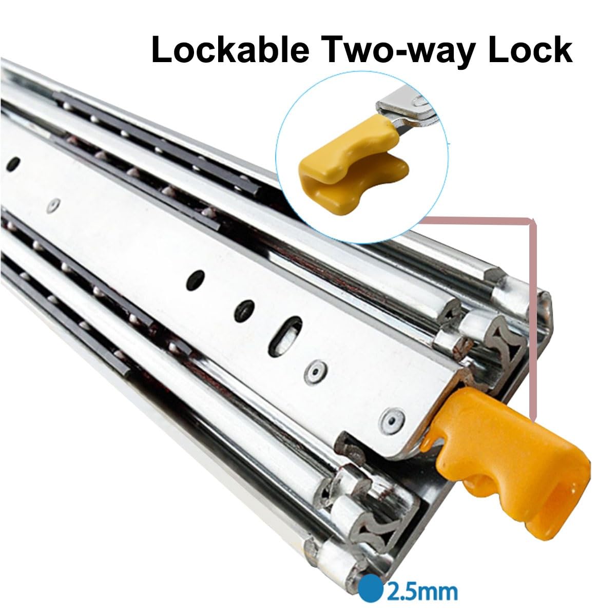 New Design Furniture Ball Bearing Drawer Slide Installed Furniture Hardware 73mm Slide Made in China